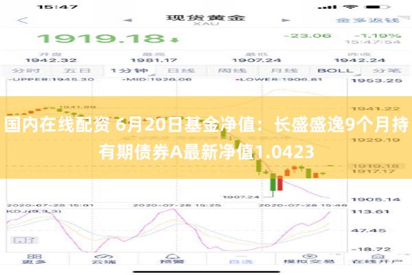 国内在线配资 6月20日基金净值：长盛盛逸9个月持有期债券A最新净值1.0423