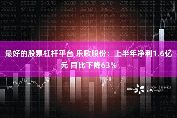 最好的股票杠杆平台 乐歌股份：上半年净利1.6亿元 同比下降63%