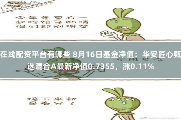 在线配资平台有哪些 8月16日基金净值：华安匠心甄选混合A最新净值0.7355，涨0.11%